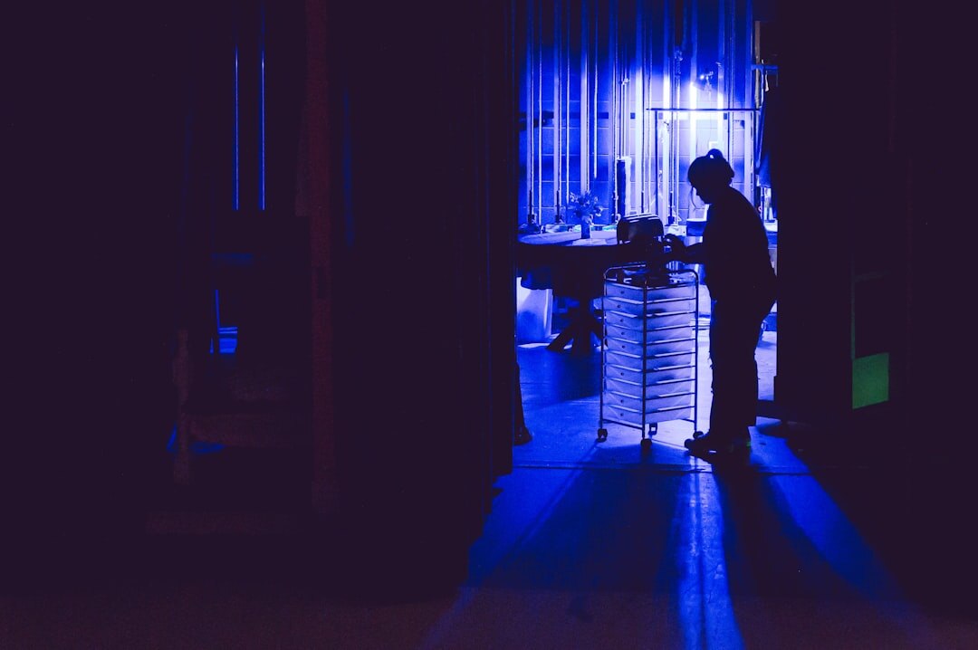 TV production team working together backstage before a show
