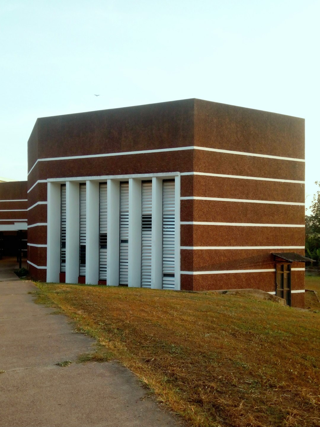 Modern television training facility building exterior